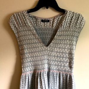 Summer dress, light blue, patterned, size medium, about knee length